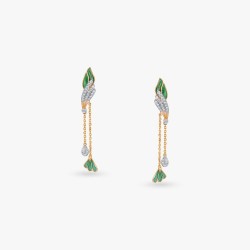 Aerial Bloom Diamond Drop Earrings