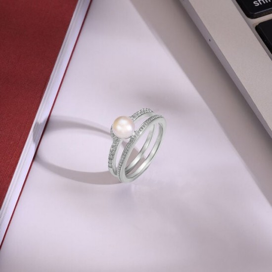 Halo Arc Silver Ring